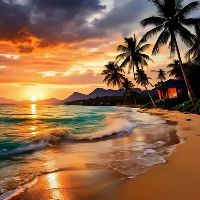 Картинки море пляж пальмы песок - 76 фото