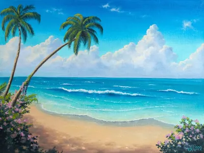 Лето пальмы, пляж, море, гамак, отдых фото, обои на рабочий стол