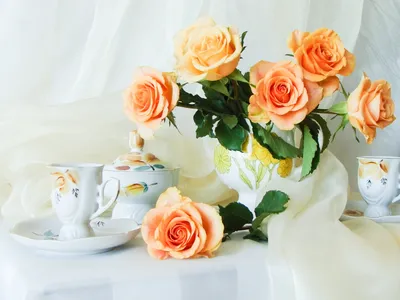 Картинка на рабочий стол Розы, цветы, красивые, бутоны, цветок, букет,  нежные 1400 x 1050