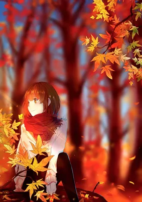 Аниме осень - красивые фото