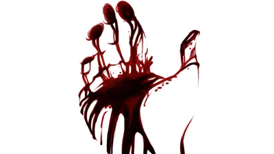 Кровавый отпечаток руки - обои для рабочего стола, картинки, фото