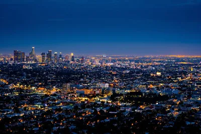 Обои Города Лос-Анджелес (США), обои для рабочего стола, фотографии города,  лос-анджелес , сша, огни, вечер, небоскребы Обои для рабочего стола,  скачать обои картинки заставки на рабочий стол.