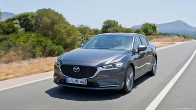 Обои на рабочий стол Mazda 6 на сером фоне, обои для рабочего стола,  скачать обои, обои бесплатно