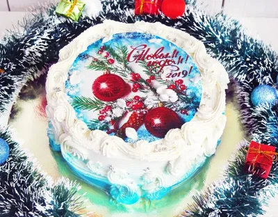 Печать вафельной (рисовой) или сахарной картинки на рождество или новый год  на торт (ID#611906851), цена: 46 ₴, купить на Prom.ua