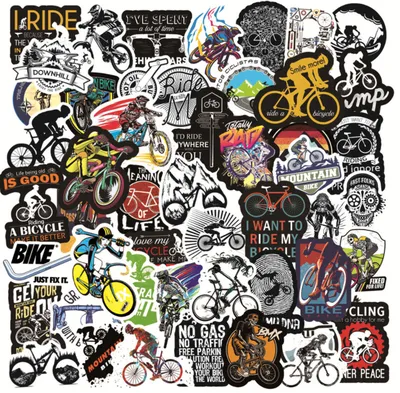 Набор наклеек BMX 50шт./Mtb sticker pack /Стикеры самоклеящиеся/ Велосипед  - купить с доставкой по выгодным ценам в интернет-магазине OZON (284696070)