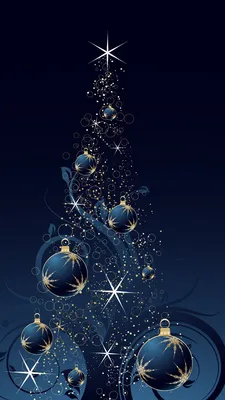 Blue christmas tree iPhone Wallpapers Free Download