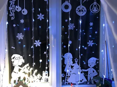 Новогодние окна | Paper stars, Decor, Snowflakes