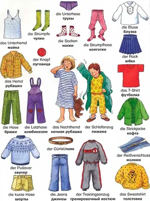 детская одежда картинки, английский для детей одежда | Детская одежда,  Дети, Английский
