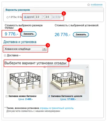 Кованые оградки купить в СПб