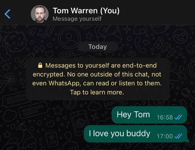 В WhatsApp теперь можно отправлять сообщения самому себе. Это не шутка, а  полезная фича