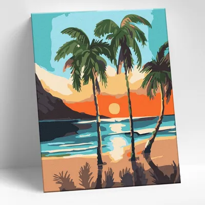 Красивые пальмы на тропическом пляже Стоковое Изображение - изображение  насчитывающей остров, сценарно: 103474453