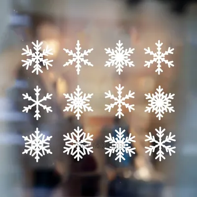 12 различных стилей простой Переводные картинки в форме снежинки искусство  Рождественский Декор окна наклейки на стену DIY снежинки Стекло настенные  украшения LC873 | AliExpress