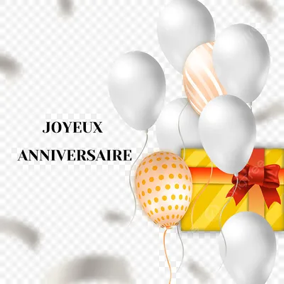 Joyeux Anniversaire Happy Birthday in French Stock Vector - Illustration of  french, elements: 107042451