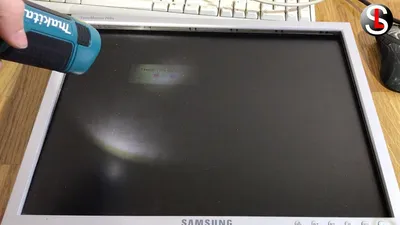 The monitor works, there is no backlight - YouTube