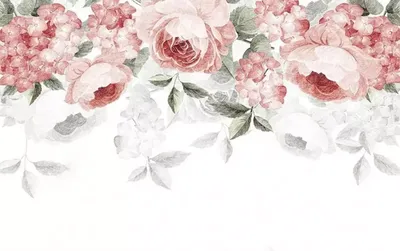Фотообои Розовые розы на белом фоне на стену, Арт. 10-449 купить в Москве в  интернет-магазине, цены в Мастерфресок