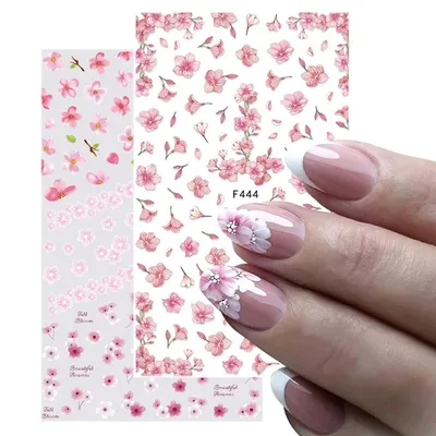 Sakura блестка для ногтей розовый белый цветок вишни цветок лепесток  пайетка стальной шар дизайн DIY очаровательные 3D аксессуары для маникюра  NLYEN01 | AliExpress