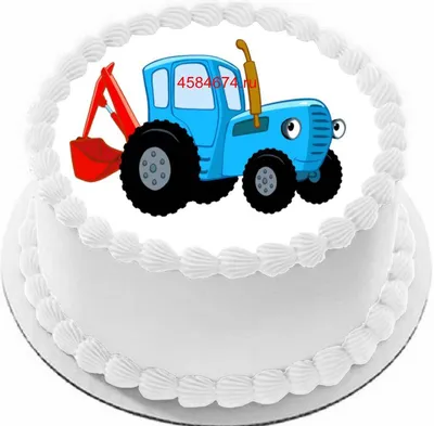 купить торт на 1 годик мальчику синий трактор c бесплатной доставкой в  Санкт-Петербурге, Питере, СПБ