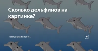 Визуальная головоломка: Сколько дельфинов вы видите на картинке? —  Flytothesky.ru