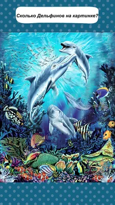 Букви - Рубрика #Мозговой_штурм 🔥 Сможете сосчитать всего за одну минуту, сколько  дельфинов изображено на картинке? Свои варианты пишите в комментариях 👇 |  Facebook