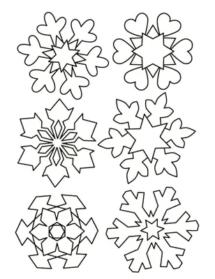 Маленькие снежинки на окна трафареты - 63 фото