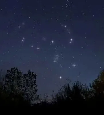 Созвездие в небе ночи звёздном Иллюстрация вектора - иллюстрации  насчитывающей искра, темно: 88762981