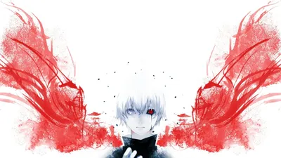 Обои на рабочий стол Ken Kaneki / Кен Канеки из аниме Tokyo Ghoul / Токийский  Гуль, обои для рабочего стола, скачать обои, обои бесплатно