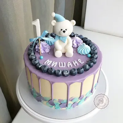 Торт На 1 год девочке с бабочками купить на заказ в СПб | CC-Cakes