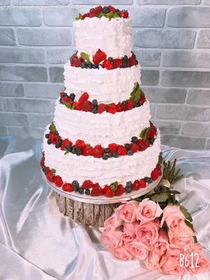 Торт на свадьбу №345 купить в Москве по выгодной цене | Кондитерская «На  Большевике»