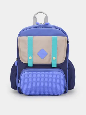 Купить школьный рюкзак с пикселями upixel futuristic kids school bag  u21-001 динозавры голубой в интернет магазине Rukzakid.ru