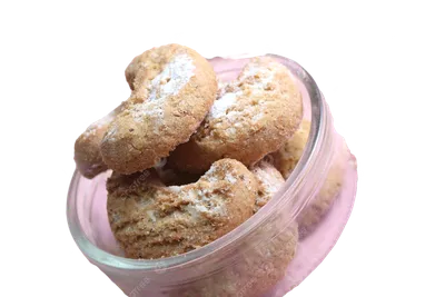 ванильные полумесяцы запеченные в порошковой выпечке PNG , сладкий, еда,  печенье PNG рисунок для бесплатной загрузки