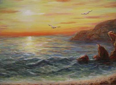 Вечер на море» картина Лузгина Андрея маслом на холсте — заказать на  ArtNow.ru