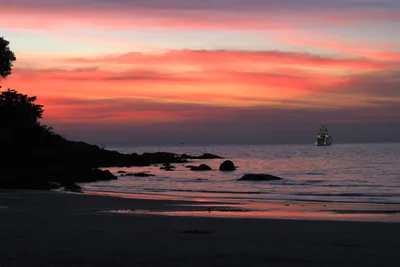 Морской пейзаж вечер закат закат море фотография карта с фотографиями Фон И  картинка для бесплатной загрузки - Pngtree