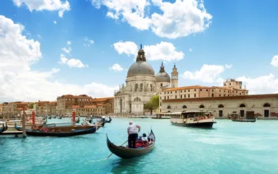 Обои гранд-канал, венеция, италия, канал, купол, здания картинки на рабочий  стол, фото скачать бесплатно