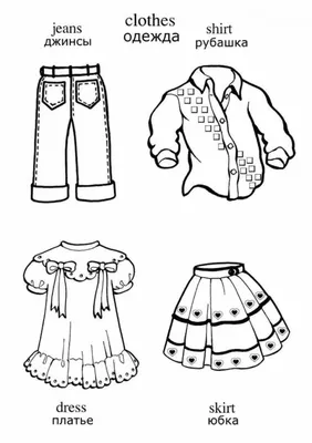 Карточки-картинки Clothes Одежда (3 класс, английский язык)