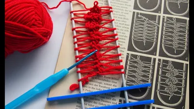 Вязание на вилке.Мастер класс для начинающих.Как вязать на вилке крючком  Урок 297 Knitting on a fork - YouTube