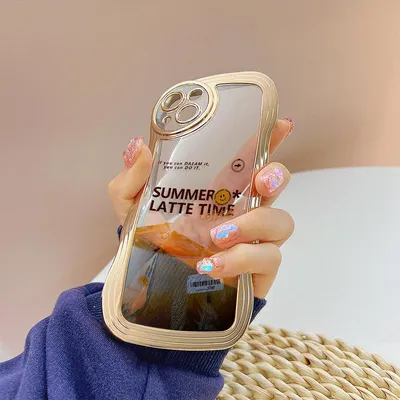 Купить Чехол для телефона «Вкусный напиток латте» с волнистым краем для  iPhone Samsung Galaxy Xiaomi Redmi Infinix OPPO POCO Realme VIVO Мягкий  силиконовый чехол | Joom