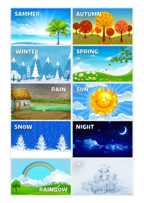 времена года для детей на английском языке2 | Seasons preschool, Puzzles  for kids, Printables kids