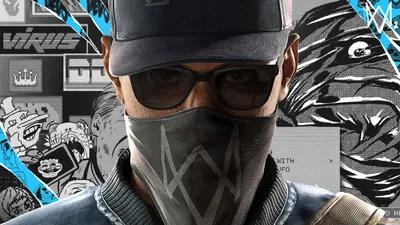 Эйден Пирс из Watch Dogs с пистолетом и телефоном - обои на рабочий стол