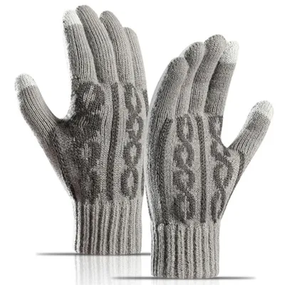Купить Шерстяные кашемировые перчатки женские теплые с сенсорным экраном  зимние повседневные | Joom