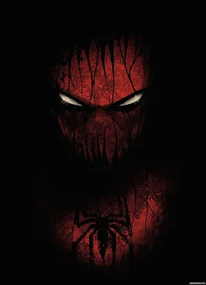 Человек-паук со злыми глазами в темноте — Картинки для аватарки